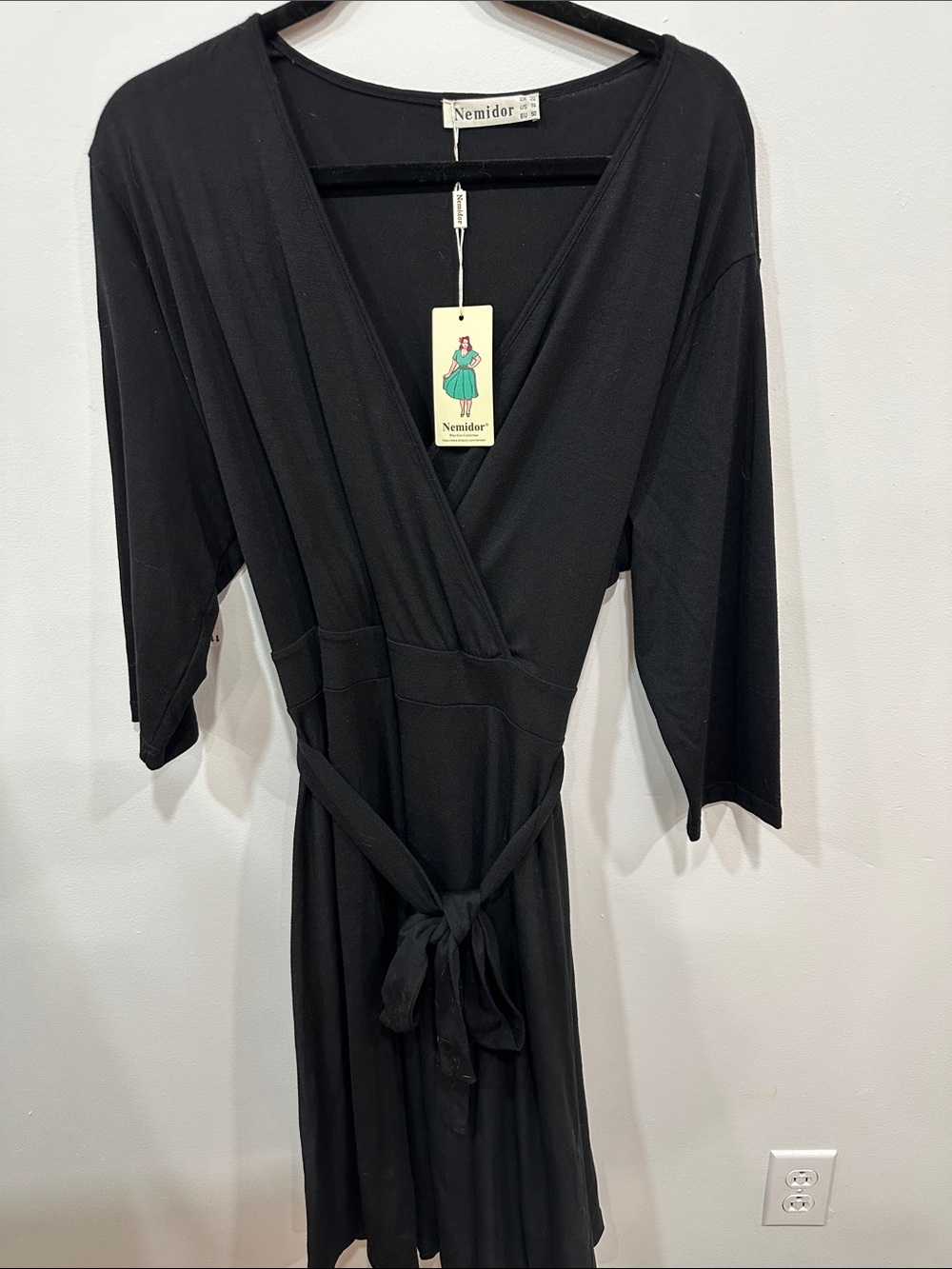 Black V-Neck Dress